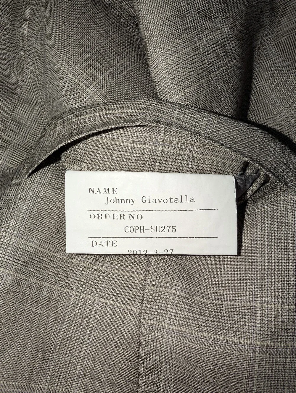 Astor & Black For Johnny Giavotella Grey Suit Jacket With Vest Size 36